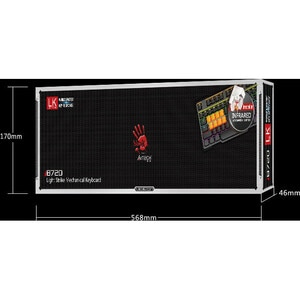 Bloody Gaming Optical Mechanical Gaming Keyboard, Backlit Adjustable - Cable Connectivity - USB Interface - Multimedia Hot