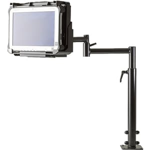 Gamber-Johnson Mounting Arm for Flat Panel Display, Docking Station, Tablet - Black Powder Coat - 1 Display(s) Supported -