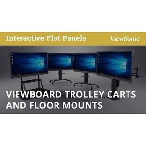 ViewSonic VB-STND-002 Display Stand - Up to 218.4 cm (86") Screen Support - 99.79 kg Load Capacity - 123.4 cm Height x 128