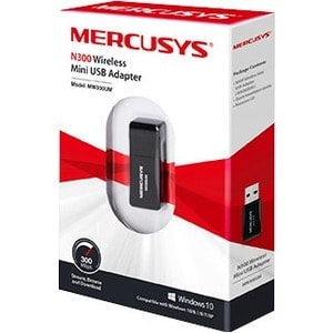 Mercusys MW300UM IEEE 802.11b/g/n Banda individual Adaptador Wi-Fi para Computador/Notebook - USB 2.0 - 300Mbit/s - 2.40GH