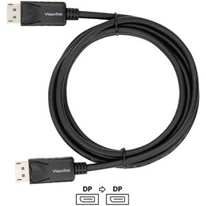VisionTek DisplayPort to DisplayPort 2M Cable (M/M) - 6.6 ft (2 m) DisplayPort A/V Cable for Audio/Video Device, Monitor, 