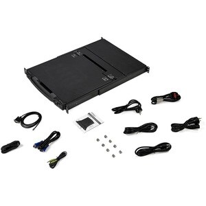 StarTech.com Dual Rail Rackmount KVM Console HD 1080p - DVI/VGA KVM w/17" LCD Monitor - 1U LCD KVM Server Rack Drawer w/Ca