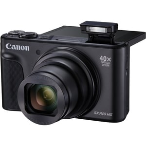 Canon PowerShot SX740 HS 20.3 Megapixel Compact Camera - Black - 1/2.3" Sensor - Autofocus - 7.6 cm (3")LCD - 40x Optical 