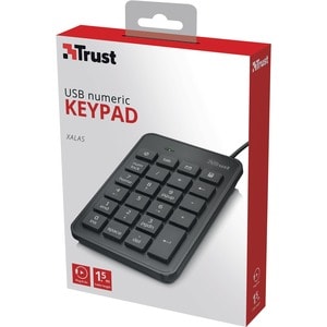 Trust Xalas Keypad - Cable Connectivity - USB Interface - 23 Key TAB, Email, Calculator, Browser Hot Key(s) - Notebook, De