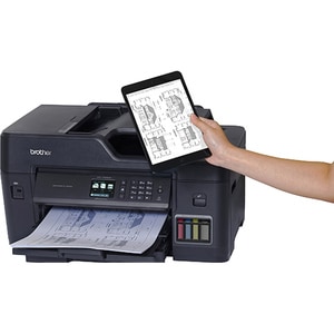 Impresora de inyección de tinta multifunción Brother MFC-T4500DW Inalámbrico - Color - Copiadora/Fax/Impresora/Escáner - 3