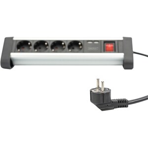 Digitus Steckdosenleiste - 2 x USB - 1,50 m Kabel - 16 A Stromstärke - 120 V AC, 230 V AC Voltage - 3,68 kW - Wandmontierb