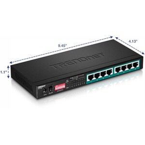 TRENDnet TPE-LG80 8 Ports Ethernet Switch - Gigabit Ethernet - 10/100/1000Base-T - New - TAA Compliant - 2 Layer Supported