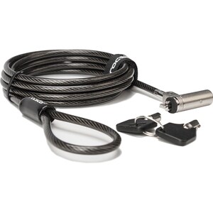 Rocbolt R20 Slim Security Cable with Key Lock and (2) Keys - 10mm Lock Head for Thinnest Laptop, Ultrabook Devices - Galva