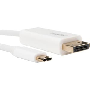 Rocstor Premium 10ft / 3m USB Type C to DisplayPort Cable - USB C to DP Cable - 4K 60Hz - White - DisplayPort/USB for Vide