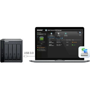 QNAP TR-004 4 x Gesamtzahl Einschübe DAS-Speichersystem Desktop - Serial ATA/600 Steuerung - RAID-Unterstützung - 0, 1, 5,