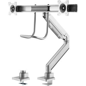 Neomounts Neomounts Pro NM-D775DXSILVER Desk Mount for Flat Panel Display - Silver - 2 Display(s) Supported - 81.3 cm (32"