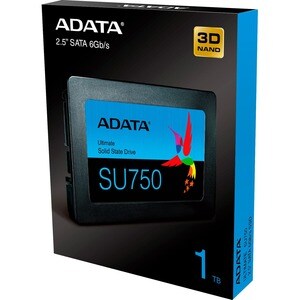 Adata Ultimate SU750 ASU750SS-1TT-C 1 TB Solid State Drive - 2.5" Internal - SATA (SATA/600) - Black - 800 TB TBW - 550 MB