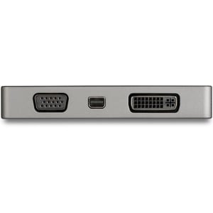 StarTech.com USB C Multiport Video Adapter - 4K 60Hz UHD Portable 5-in-1 USB Type C to HDMI 2.0, mDP, VGA or DVI, PD 3.0, 
