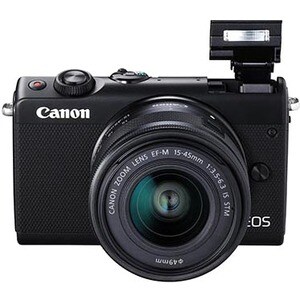 Canon EOS M100 24.2 Megapixel Mirrorless Camera with Lens - 15 mm - 45 mm - Black - Autofocus - 7.6 cm (3") Touchscreen LC