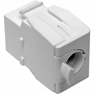 Eaton Tripp Lite Series Keystone Jack Cat6/Cat5e, RJ45, Shuttered, Dust Cap - Toolless, PoE/PoE+ Compliant, White, TAA - 1