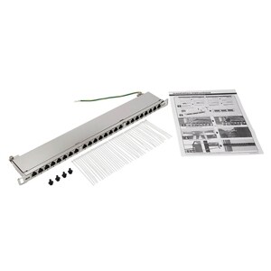 Eaton Tripp Lite Series Cat5e/Cat6 24-Port Patch Panel - Shielded, Krone IDC, 568A/B, RJ45 Ethernet, 0.5U Rack-Mount, TAA 