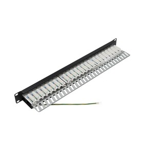 Eaton Tripp Lite Series Cat5e/Cat6 24-Port Patch Panel - Shielded, Krone IDC, 568B, RJ45 Ethernet, 1U, TAA - 24 Port(s) - 