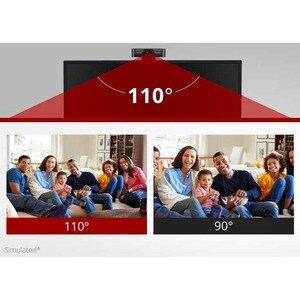 ViewSonic VB-CAM-001 - Webcam - 2,1 Megapixel - 30 fps - Schwarz - USB 2.0 - 1920 x 1080 Pixel Videoauflösung - 110° Angle