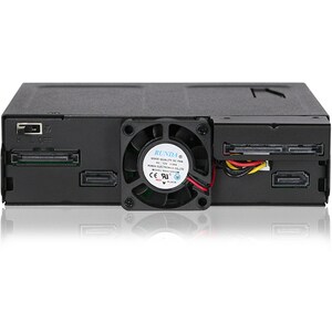 Icy Dock ToughArmor MB602SPO-B Drive Enclosure for 5.25" - Serial ATA/300 Host Interface Internal - Black - 2 x HDD Suppor