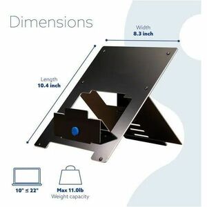 R-Go Riser Flexible, support pour ordinateur portable - noir