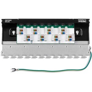 8-Port Cat6a Shielded Wall Mount Patch Panel
