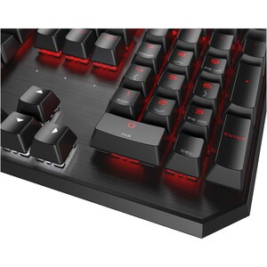 HP OMEN 游戏键盘 - 电缆 连接 - USB 接口 - 黑 - 机械 按键开关 - Macro, 开始, 暂停, 跳过, 静音, 音量控制 热键 - Windows