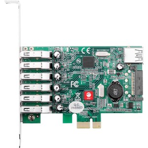 SIIG DP USB 3.0 7-Port PCIe i/e - PCI Express 2.0 x1 - Plug-in Card - 7 USB Port(s) - 1 SATA Port(s) - 7 USB 3.0 Port(s) -