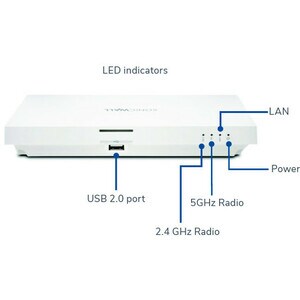 SonicWall SonicWave 231c IEEE 802.11ac 1.24 Gbit/s Wireless Access Point - 2.40 GHz, 5 GHz - MIMO Technology - 1 x Network
