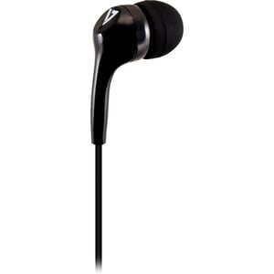 V7 HA105-3EB Wired Earbud Binaural Stereo Earphone - Black - In-ear - 32 Ohm - 20 Hz to 20 kHz - 1.20 m Cable - Mini-phone