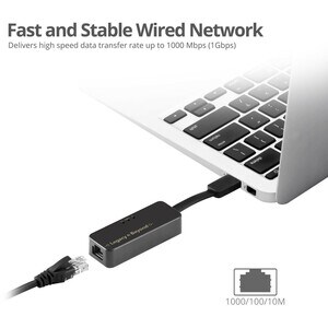 SIIG Portable USB 3.0 Gigabit Ethernet Adapter - USB 3.0 Type A - 1 - Twisted Pair - 10/100/1000Base-T - Portable
