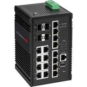Switch Ethernet Edimax IGS-5416P 16 Porte Gestibile - 2 Layer supportato - Modular - 4 Slot SFP - Coppia incrociata, Fibra