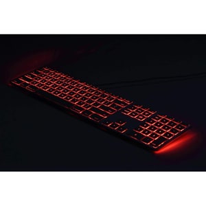 Matias RGB Backlit Wired Aluminum Keyboard for Mac - Silver - Cable Connectivity - USB 2.0 Type A Interface - 104 Key(s) -