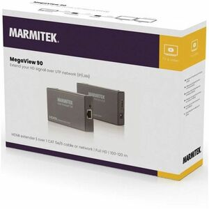 Marmitek Video Extender Transmitter/Receiver - Wired - 120 m Range - 2 x Network (RJ-45) - 1 x HDMI In - 1 x HDMI Out - 48