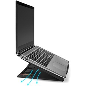 Kensington SmartFit Easy Riser Go Adjustable Ergonomic Riser for up to 17" Laptops - Black - Up to 17" (431.80 mm) Screen 