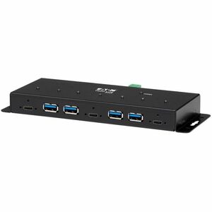 Eaton Tripp Lite Series Industrial 7-Port USB-C Hub, USB 3.x Gen 2 (10Gbps), 4x USB-A & 3x USB-C Ports, 15Kv ESD Immunity,