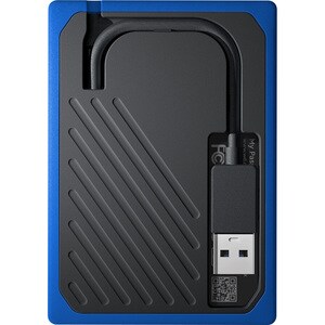 WD My Passport Go WDBMCG0010BBT-WESN 1 TB Portable Solid State Drive - External - Black, Cobalt - USB 3.0 - 3 Year Warranty