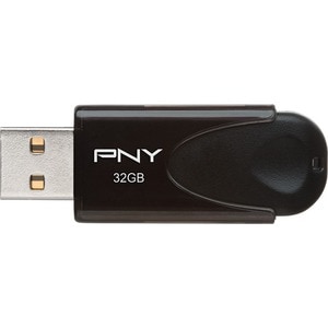 PNY 32GB Attaché 4 2.0 Flash Drive - 32 GB - USB 2.0 Type A - Black - 1 Year Warranty