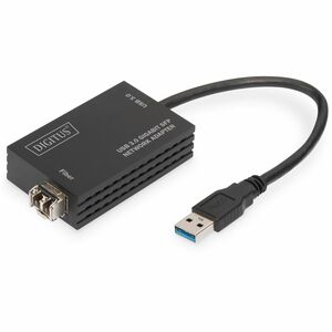 Digitus Gigabit Ethernet-Adapter für Computer, Notebook - 1000Base-SX/LX - SFP (Mini-GBIC) - Tragbar - USB 3.0 - Realtek R