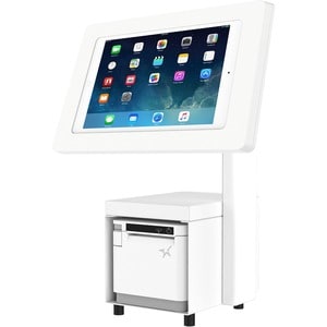 mUnite-3 Tablet POS Stand - 14.80" Height x 6.30" Width x 8.50" Depth - Countertop, Desktop - Steel - White