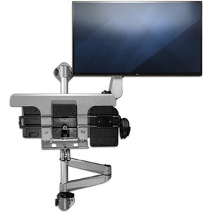 StarTech.com Wandhalterung für Monitor, Tastatur, Maus - Silber - TAA-konform - Höhenverstellbar - 1 Unterstützte(r) Displ