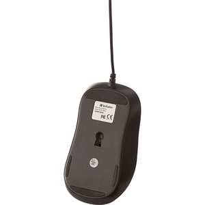 Verbatim Silent Corded Optical Mouse - Blue - Optical - Cable - Blue - USB - Scroll Wheel - 3 Button(s)