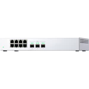QNAP QSW-308S 8 Ports Ethernet Switch - 2 Layer Supported - Modular - Twisted Pair, Optical Fiber - Desktop