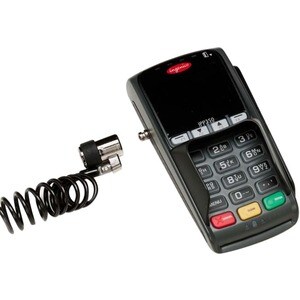 ES ClickSafe Cable Lock For Payment Terminal, Tablet - Single Keyed Lock - Black - Carbon Steel - For Payment Terminal, Ta