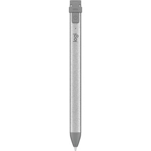 Logitech Crayon Stylus - Capacitive Touchscreen Type Supported - Replaceable Stylus Tip - Aluminum, Silicone Rubber - Gray