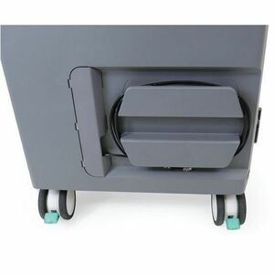 Ergotron Zip40 Charging Cart - 3.45 kg Capacity - 4 Casters - 127 mm Caster Size - Steel - 662.9 mm Width x 820.4 mm Depth