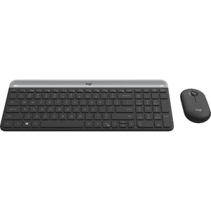 Logitech MK470 Slim Wireless Combo - USB Wireless RF - Graphite - USB Wireless RF - Optical - 1000 dpi - Scroll Wheel - Gr