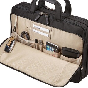 Case Logic Carrying Case (Briefcase) for 39.6 cm (15.6") Notebook, Tablet PC, Portable Electronics - Black - Impact Resist