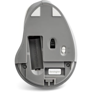 Kensington Pro Fit Ergo Vertical Wireless Mouse - Wireless - Radio Frequency - 2.40 GHz - Gray - USB - 1600 dpi - Scroll W