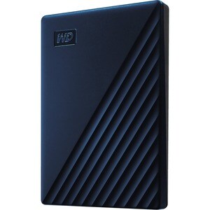 WD My Passport for Mac 4 TB Portable Hard Drive - External - Midnight Blue - USB 3.2 - 256-bit Encryption Standard - 3 Yea
