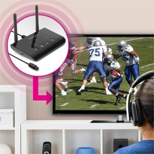 Aluratek ABCD54F Audio Transmitter/Receiver - 100 ft - Wireless - Headphone